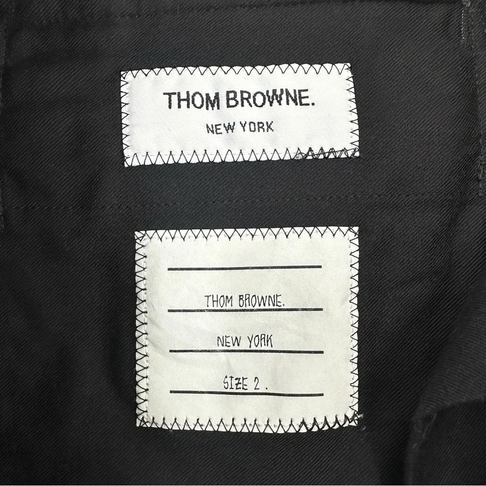 Thom Browne Gray Fold Over Cuffed Wool Dress Shorts sz 2